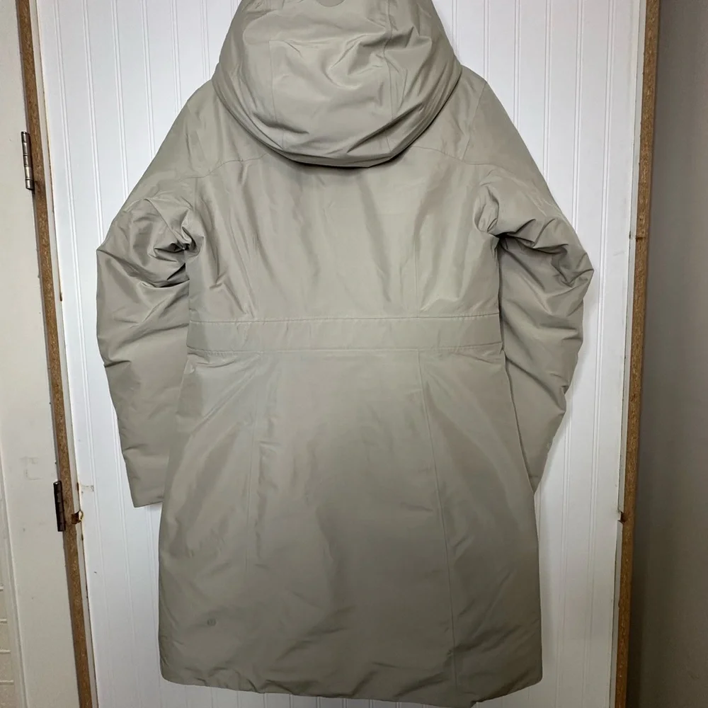 Lululemon Snow Warrior Long Parka in Raw Linen Size 8 - Picture 12 of 14